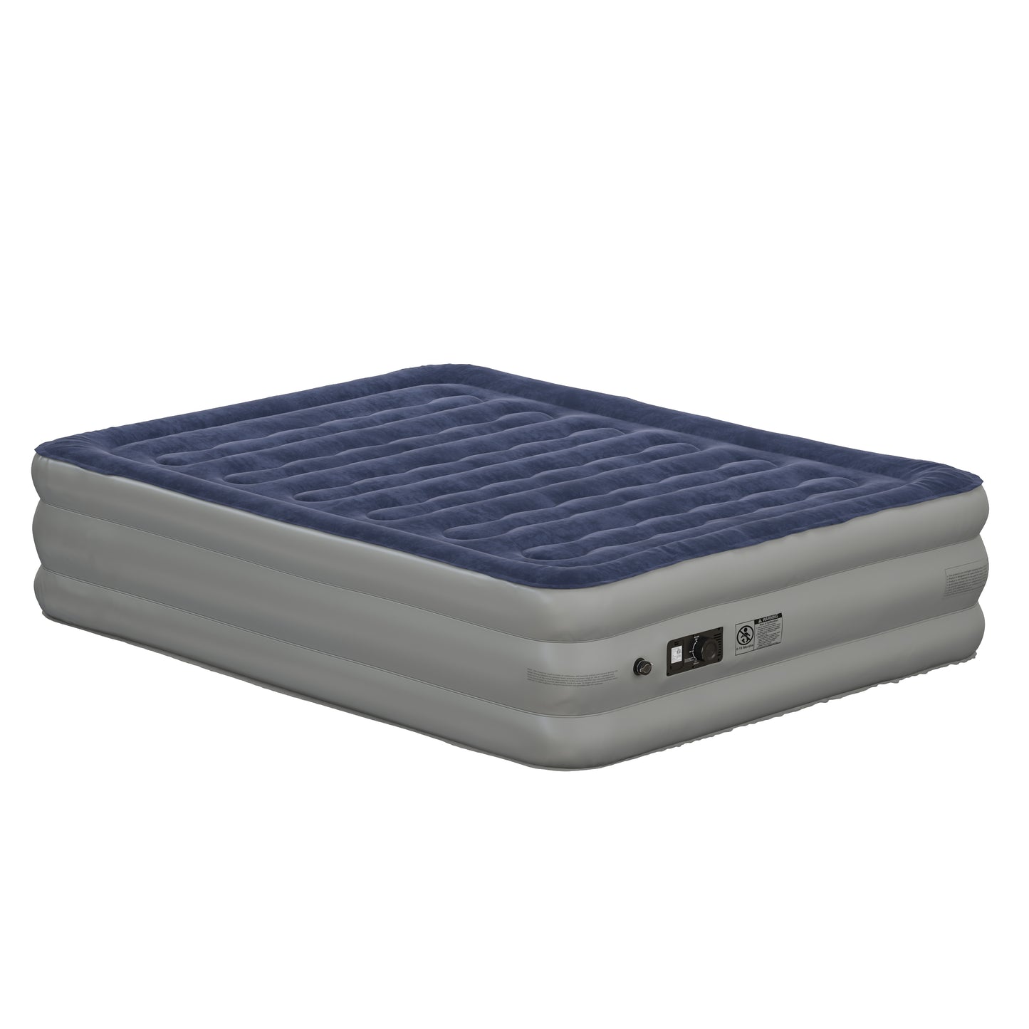 Kellos 18 inch Air Mattress with ETL Certified Internal Electric Pump and Carrying Case - Queen