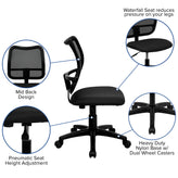 Alber Mid-Back Black Mesh Swivel Task Office Chair