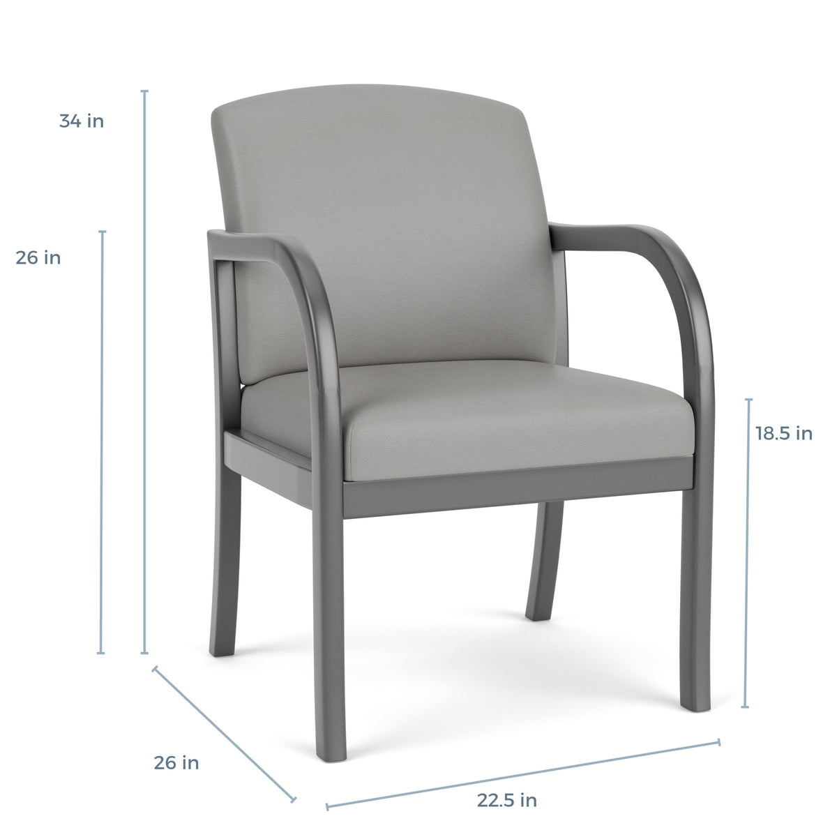 Weston Waiting Reception Guest Chair Wood Frame