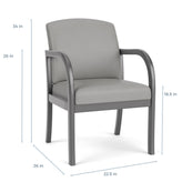 Weston Waiting Reception Guest Chair Wood Frame