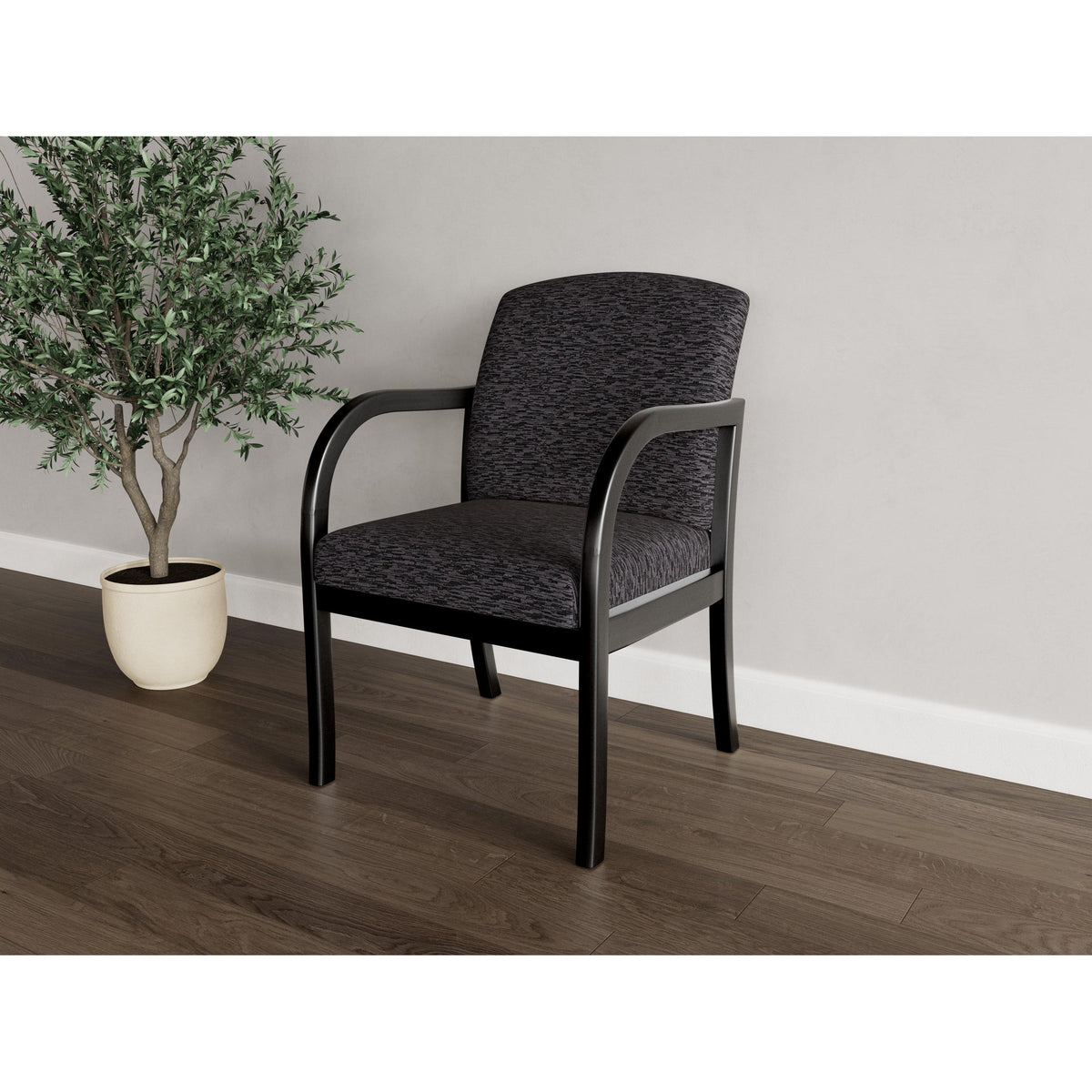 Weston Waiting Reception Guest Chair Wood Frame