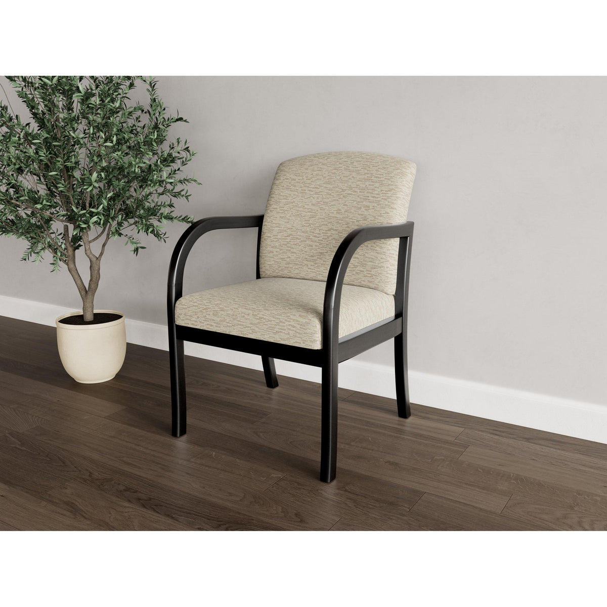 Weston Waiting Reception Guest Chair Wood Frame