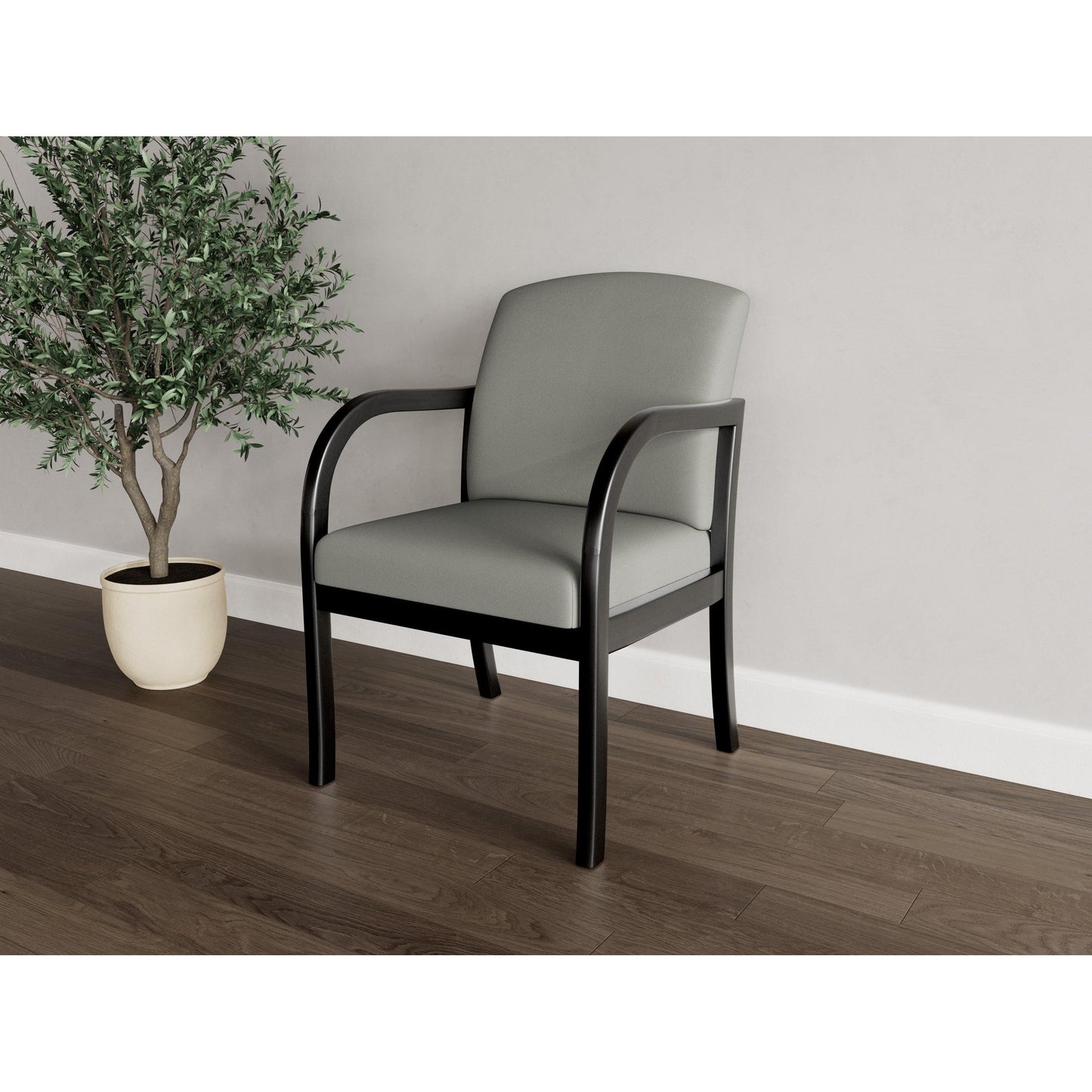 Weston Waiting Reception Guest Chair Wood Frame