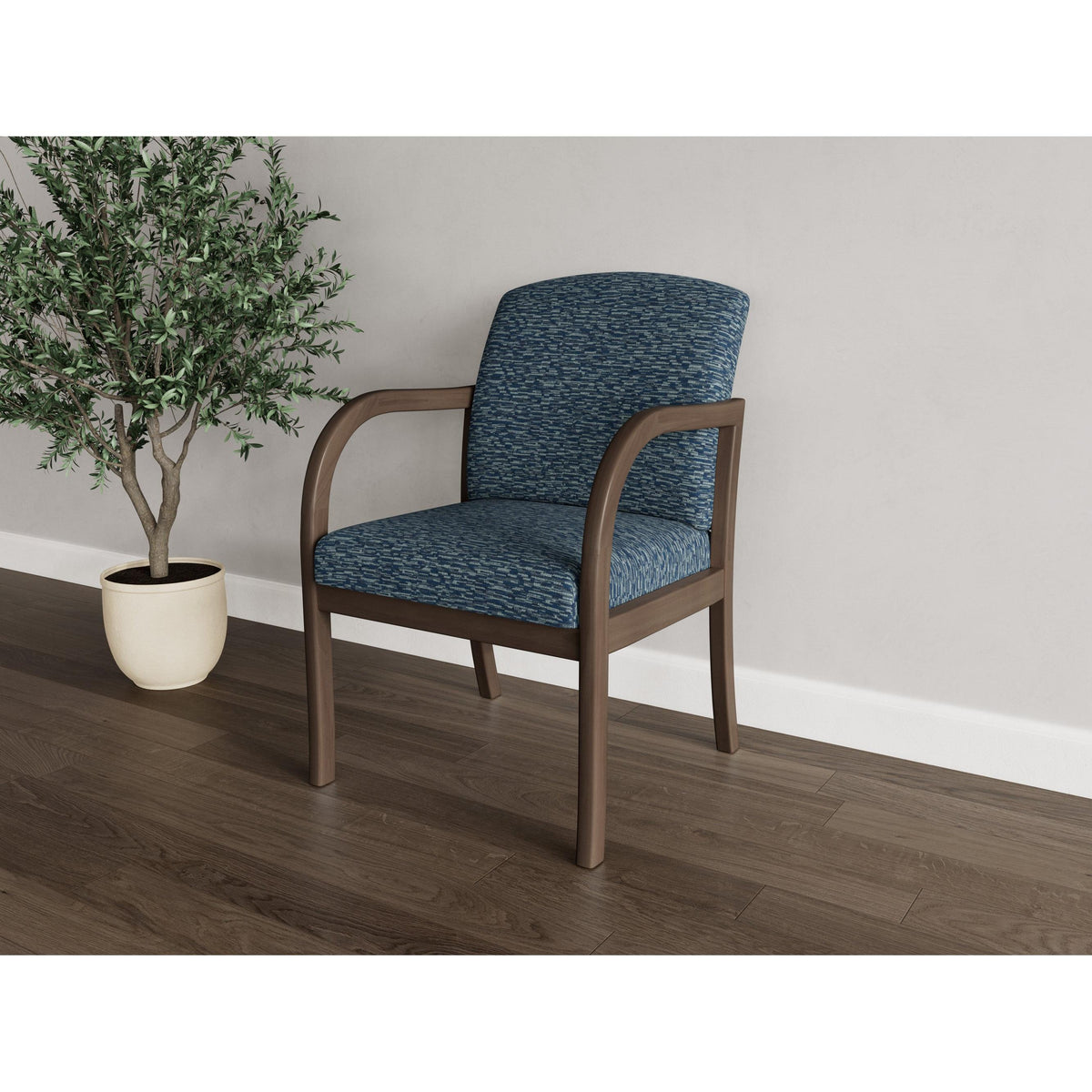Weston Waiting Reception Guest Chair Wood Frame