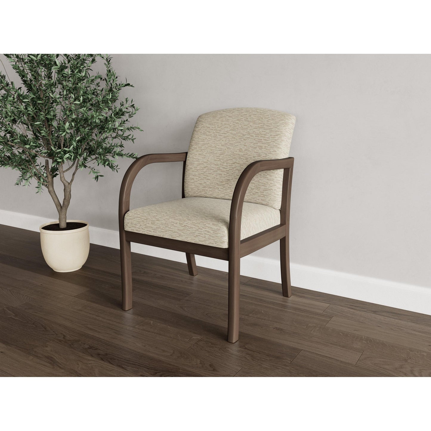 Weston Waiting Reception Guest Chair Wood Frame