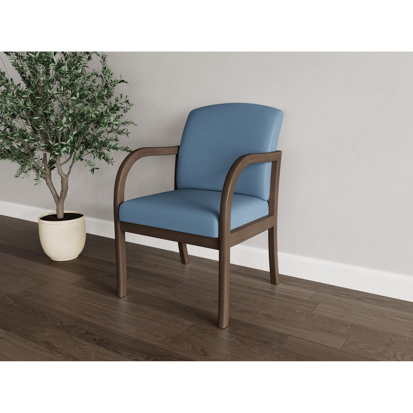 Weston Waiting Reception Guest Chair Wood Frame