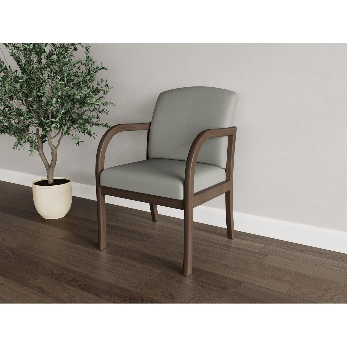 Weston Waiting Reception Guest Chair Wood Frame