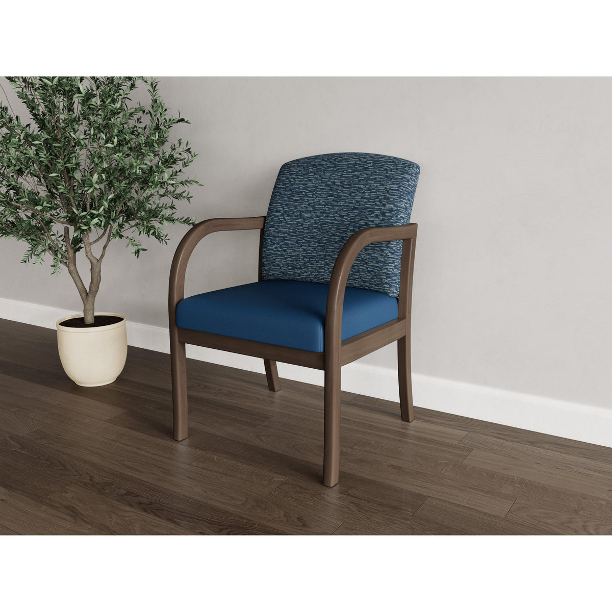 Weston Waiting Reception Guest Chair Wood Frame