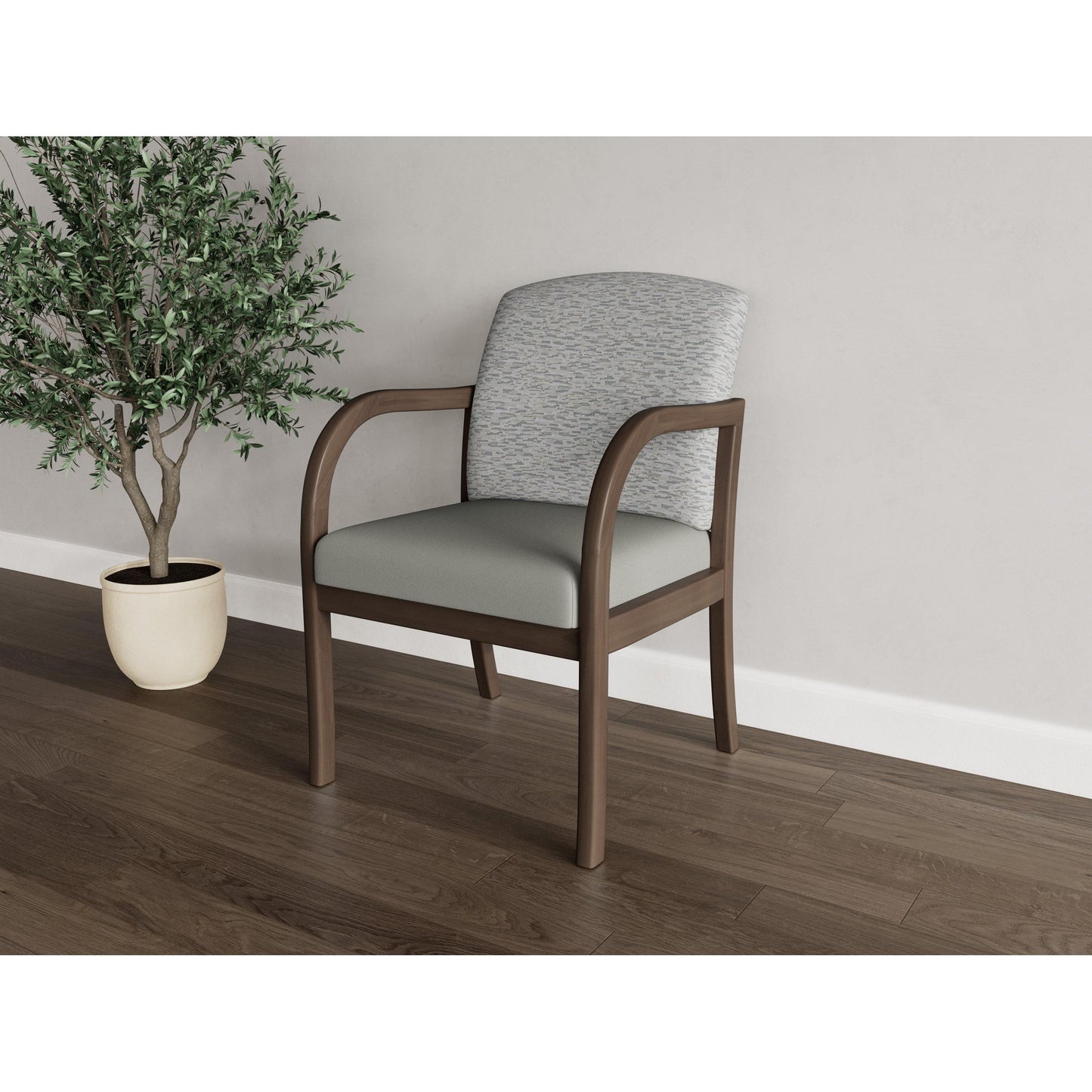 Weston Waiting Reception Guest Chair Wood Frame