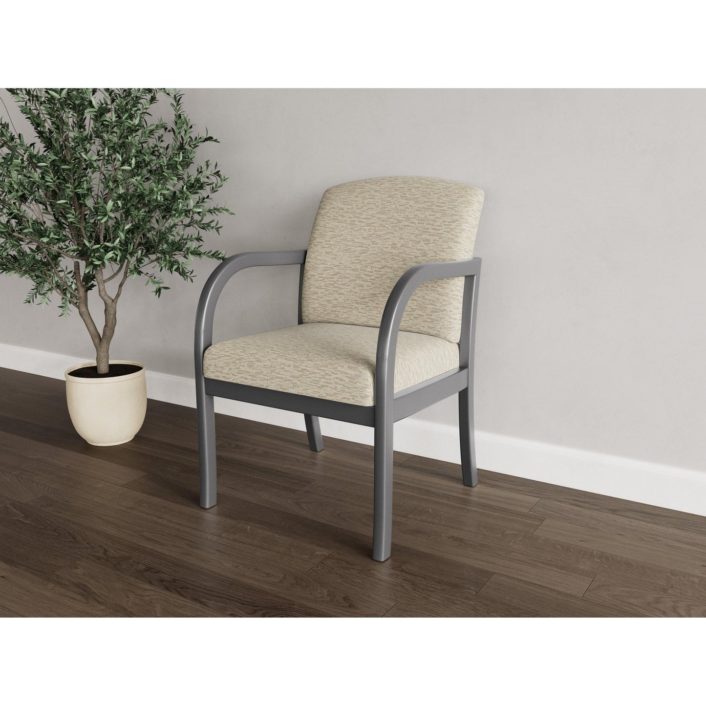 Weston Waiting Reception Guest Chair Wood Frame