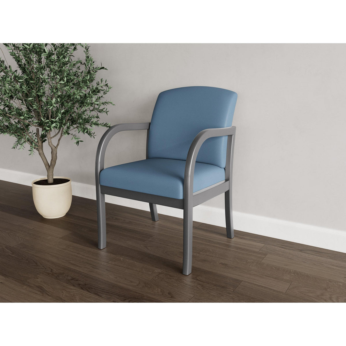 Weston Waiting Reception Guest Chair Wood Frame