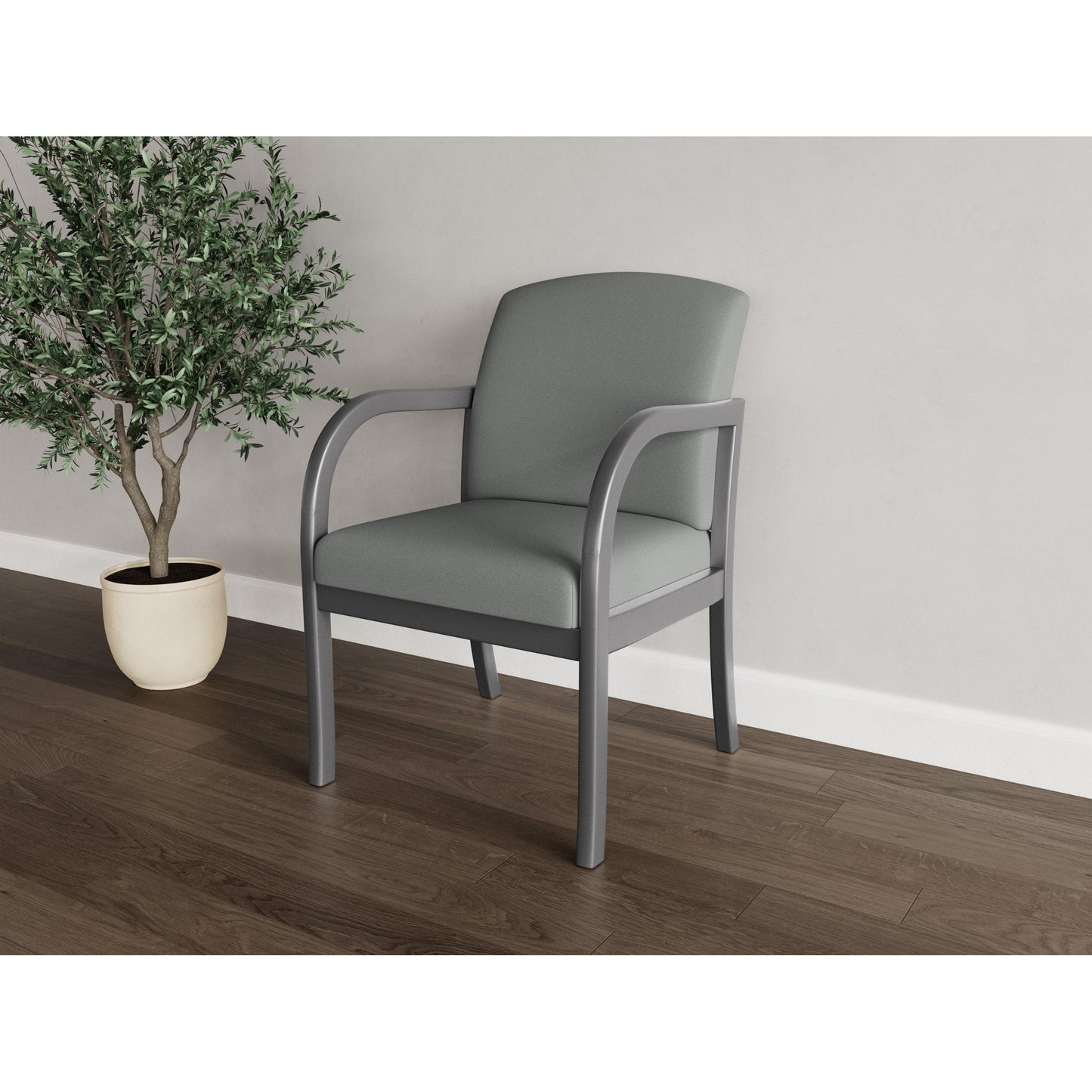 Weston Waiting Reception Guest Chair Wood Frame