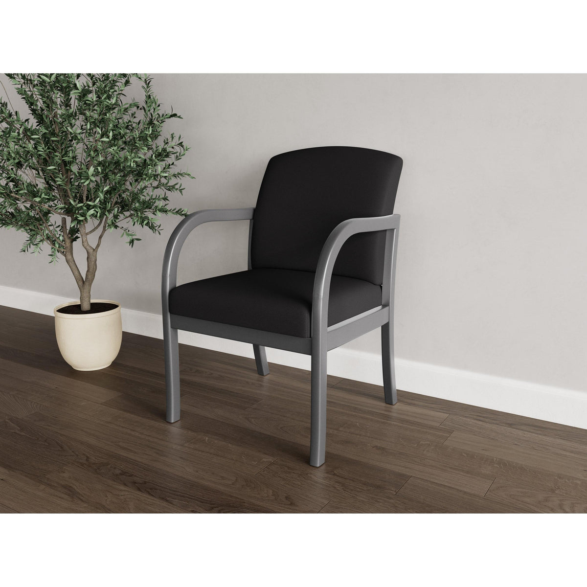 Weston Waiting Reception Guest Chair Wood Frame