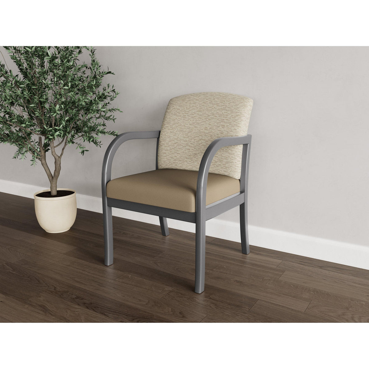 Weston Waiting Reception Guest Chair Wood Frame