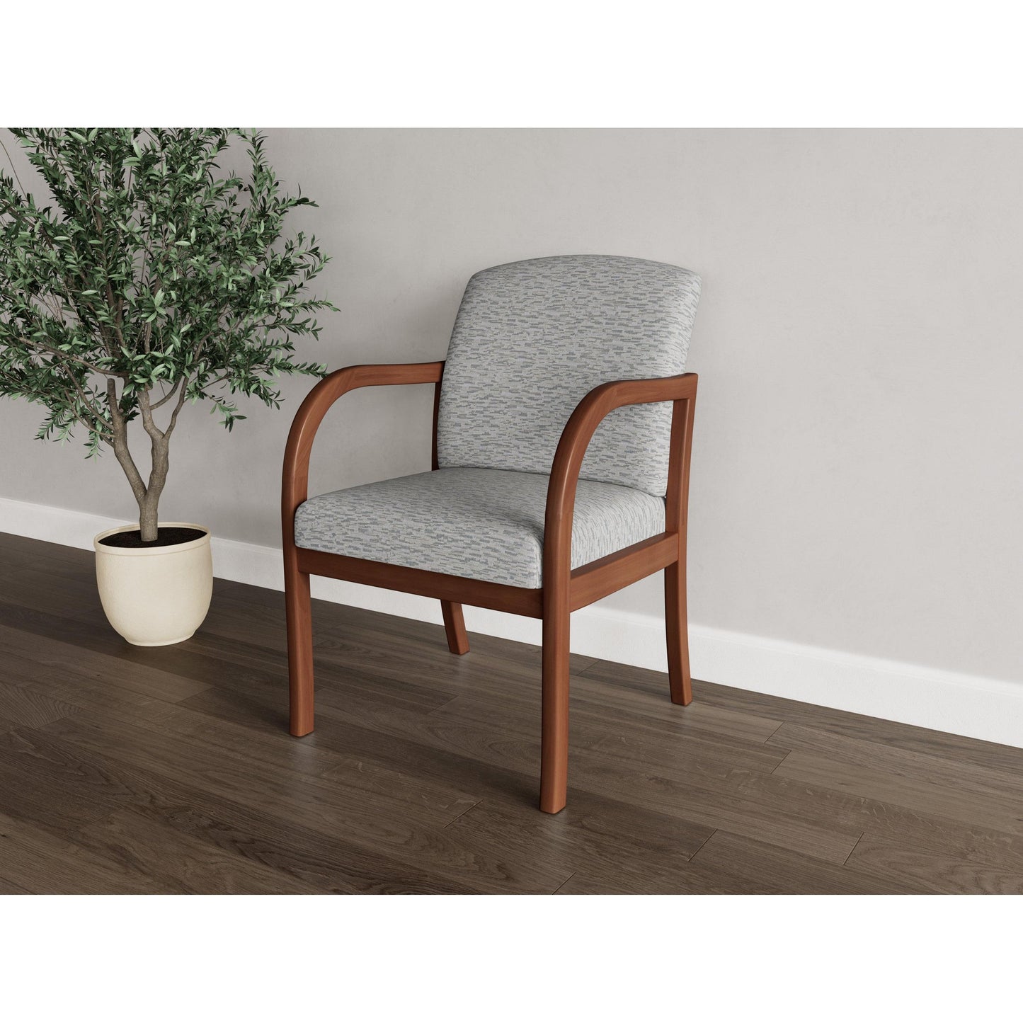 Weston Waiting Reception Guest Chair Wood Frame