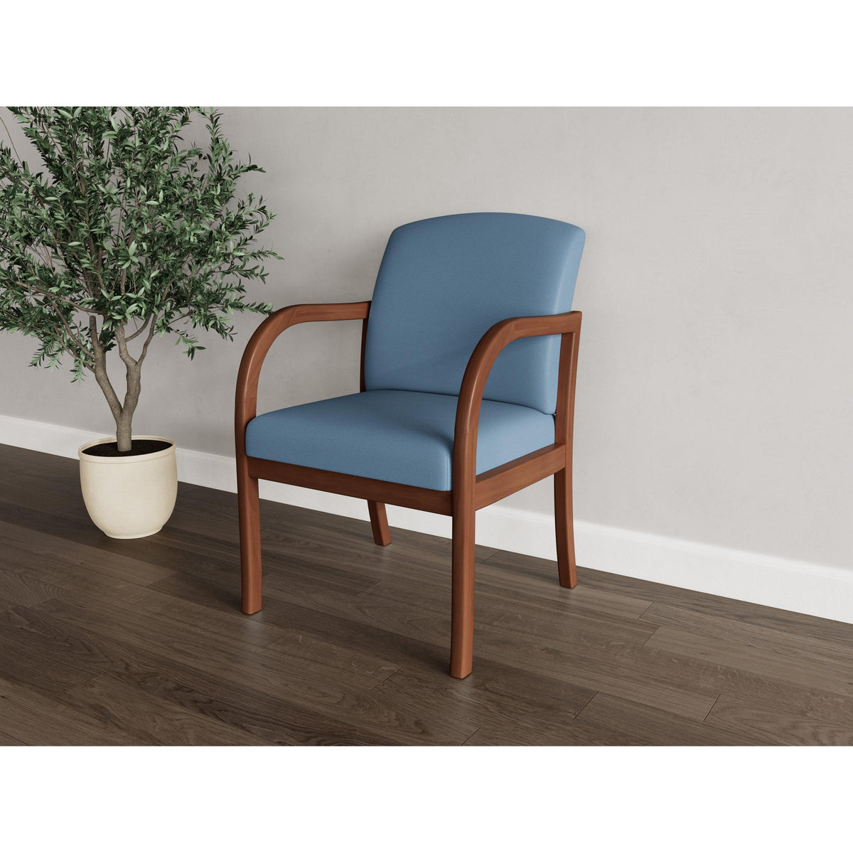Weston Waiting Reception Guest Chair Wood Frame