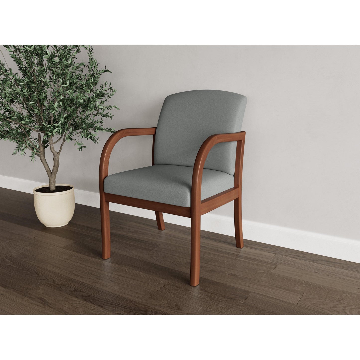 Weston Waiting Reception Guest Chair Wood Frame