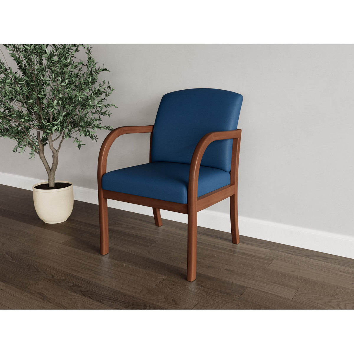 Weston Waiting Reception Guest Chair Wood Frame