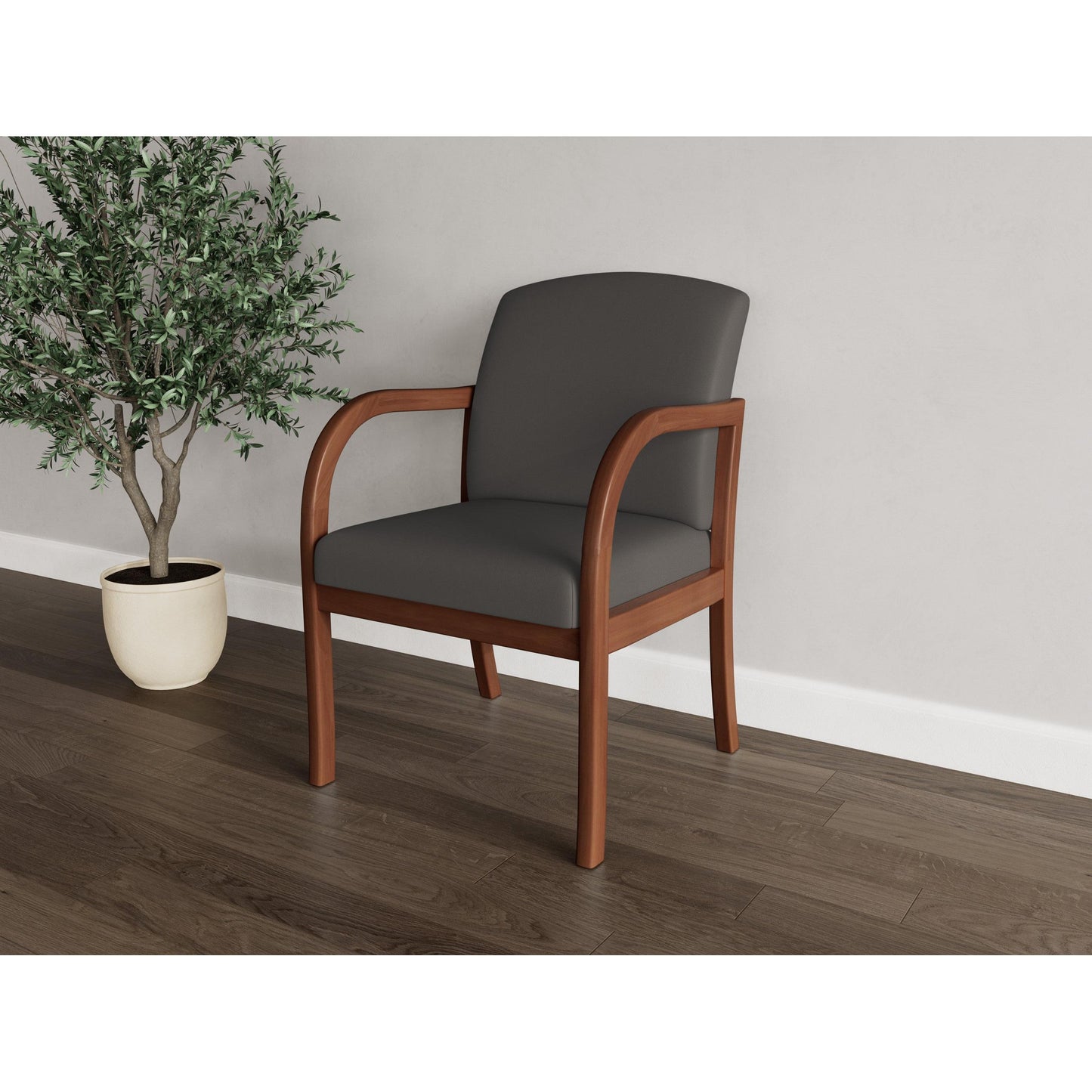 Weston Waiting Reception Guest Chair Wood Frame