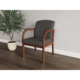 Weston Waiting Reception Guest Chair Wood Frame