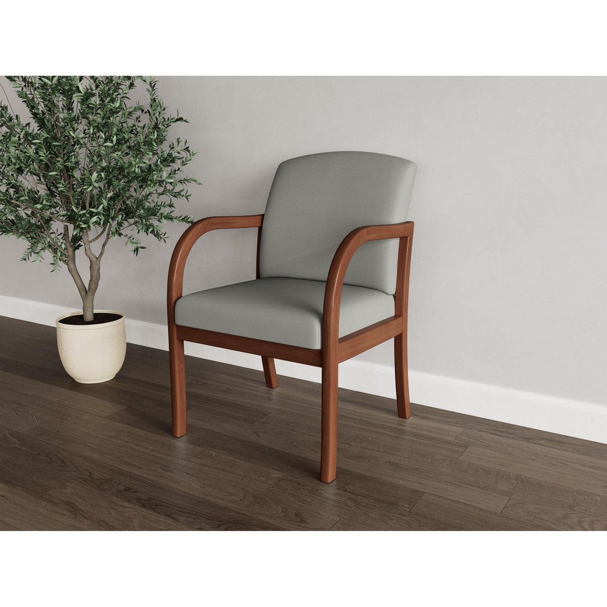 Weston Waiting Reception Guest Chair Wood Frame