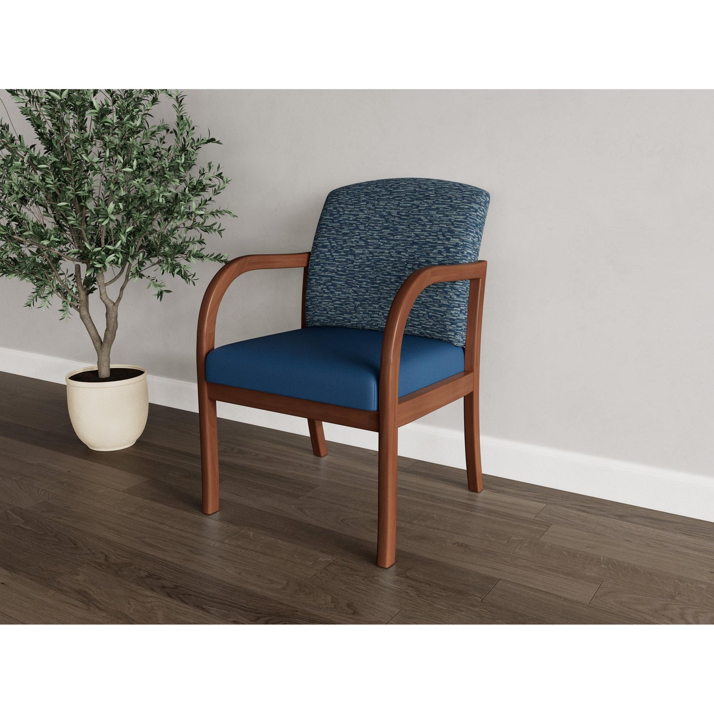 Weston Waiting Reception Guest Chair Wood Frame
