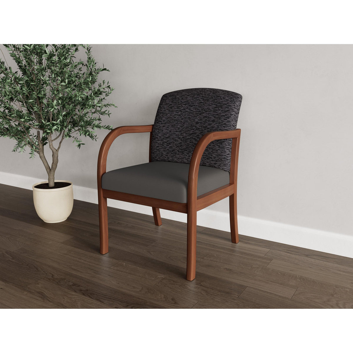 Weston Waiting Reception Guest Chair Wood Frame