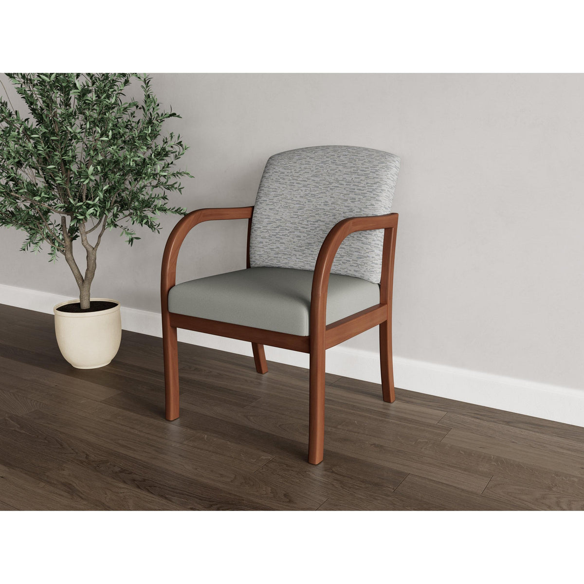 Weston Waiting Reception Guest Chair Wood Frame