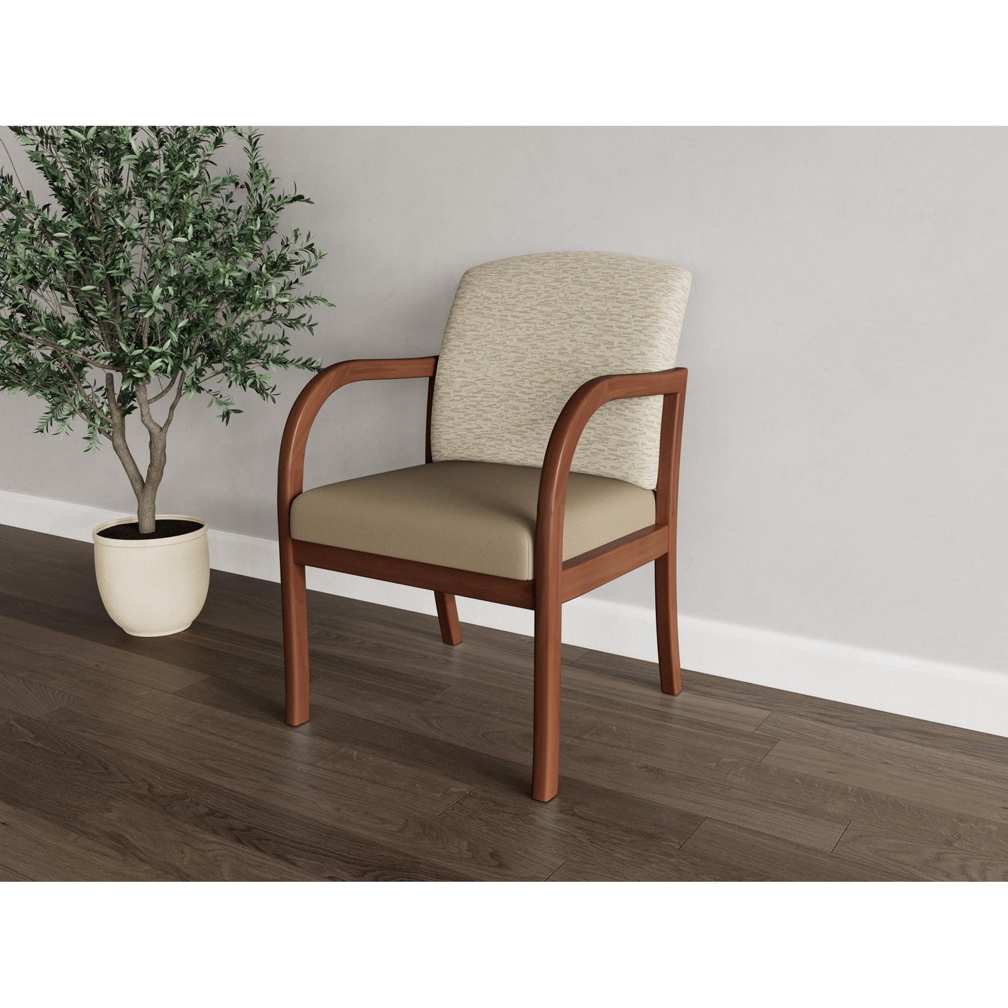 Weston Waiting Reception Guest Chair Wood Frame