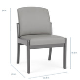 Weston Waiting Reception Armless Guest Chair Wood Frame