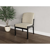 Weston Waiting Reception Armless Guest Chair Wood Frame