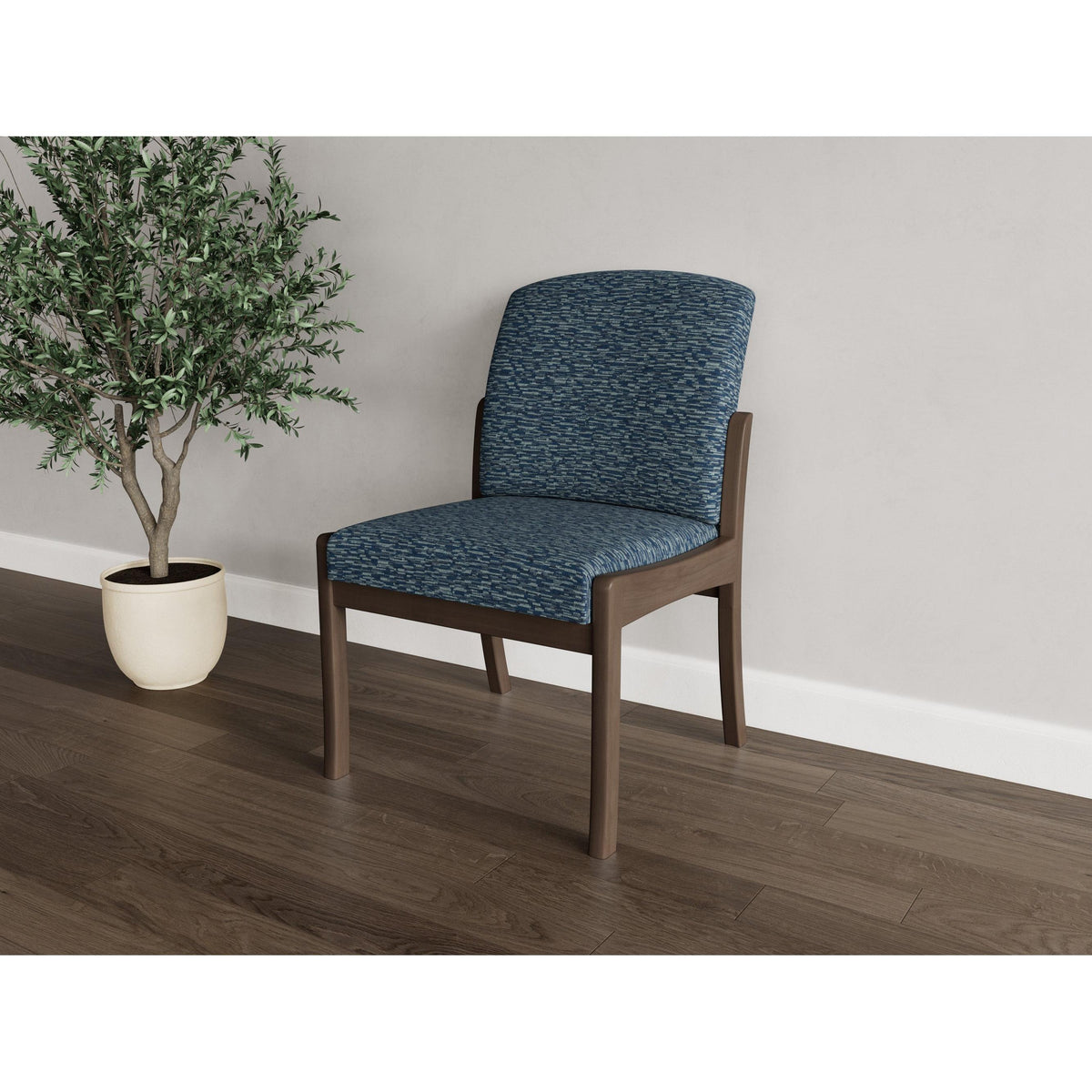 Weston Waiting Reception Armless Guest Chair Wood Frame