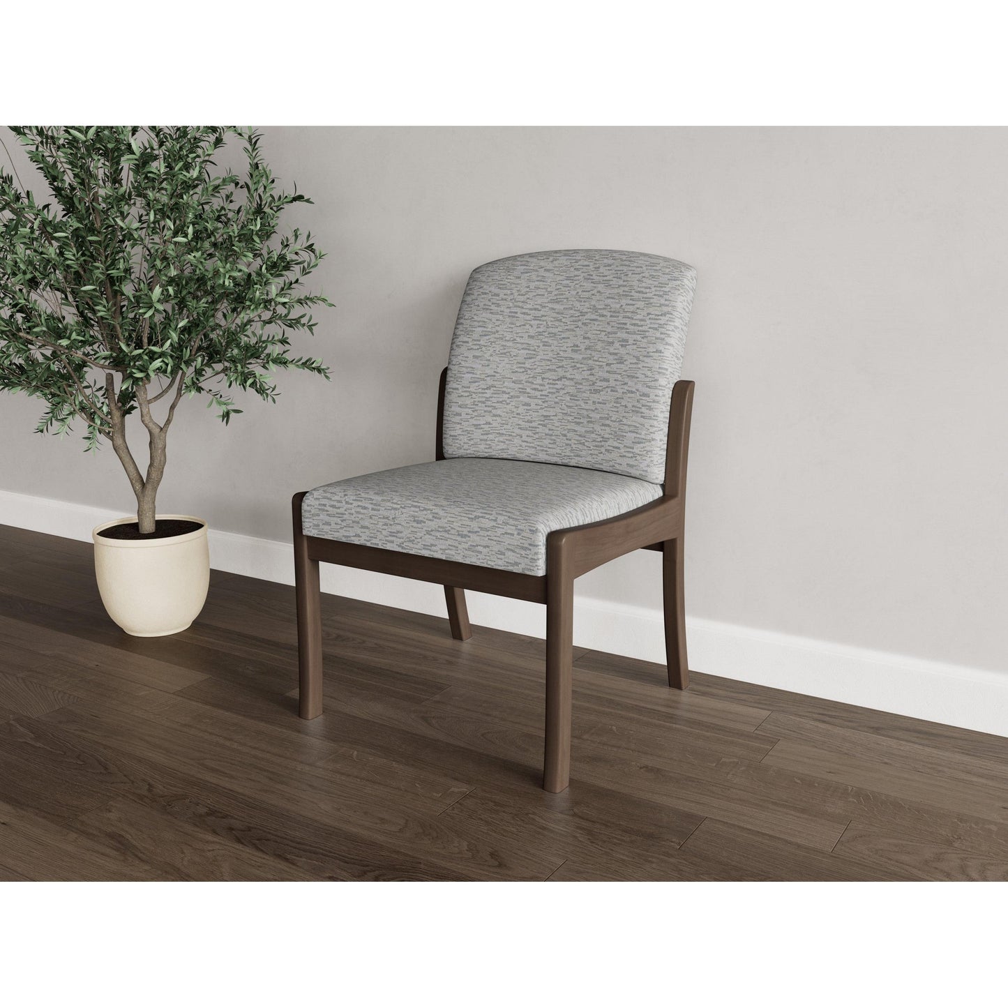 Weston Waiting Reception Armless Guest Chair Wood Frame