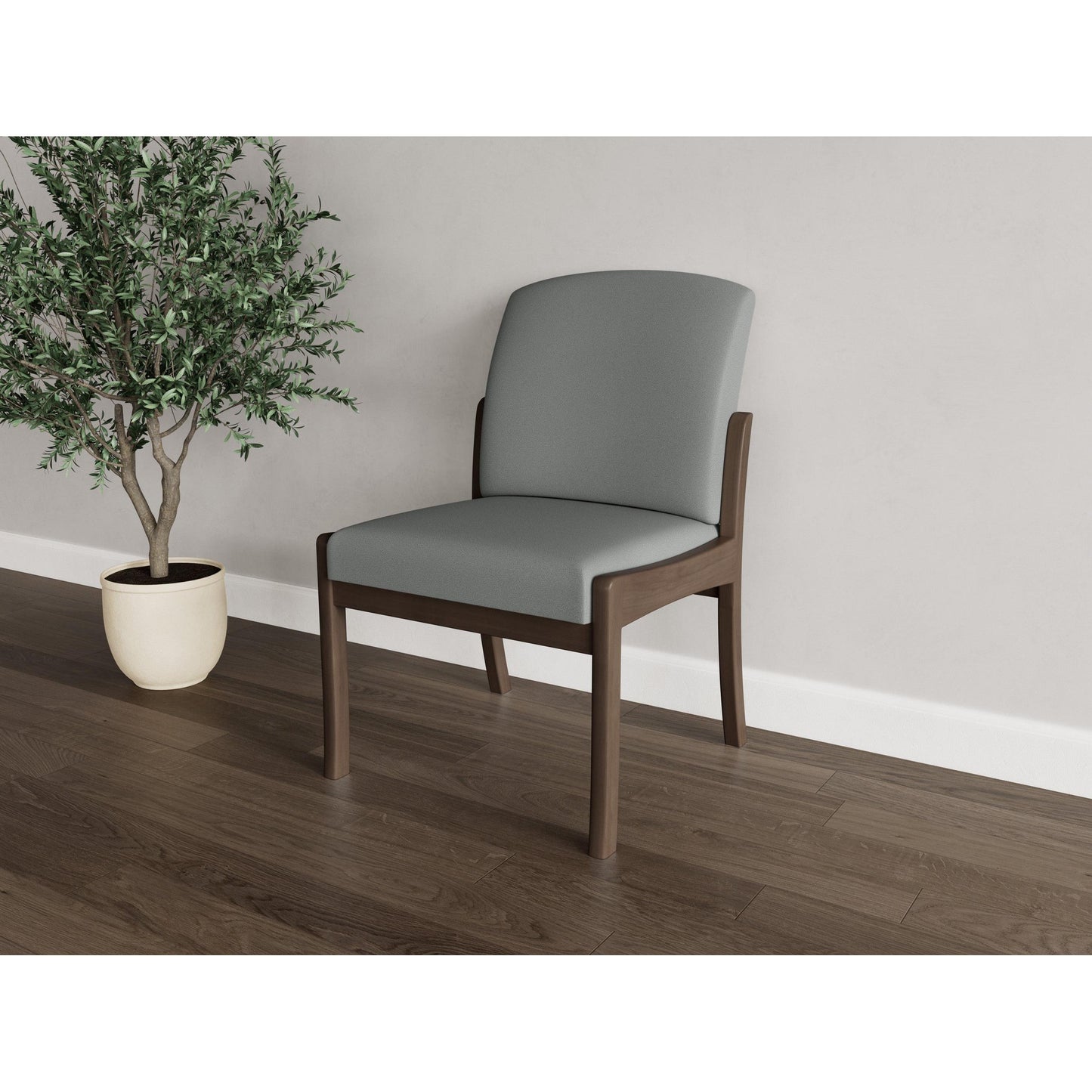 Weston Waiting Reception Armless Guest Chair Wood Frame