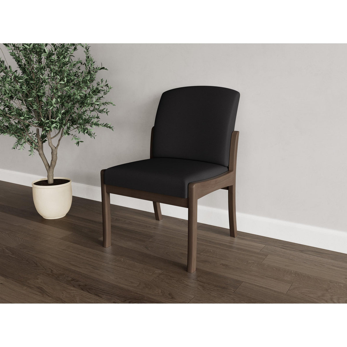 Weston Waiting Reception Armless Guest Chair Wood Frame