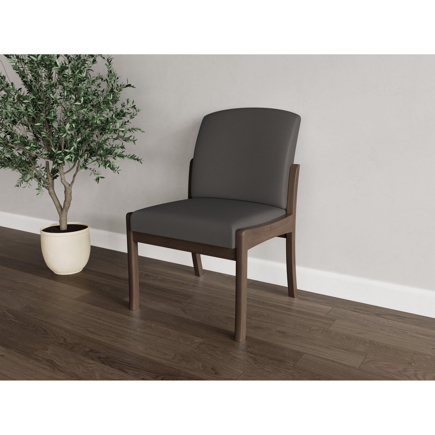 Weston Waiting Reception Armless Guest Chair Wood Frame
