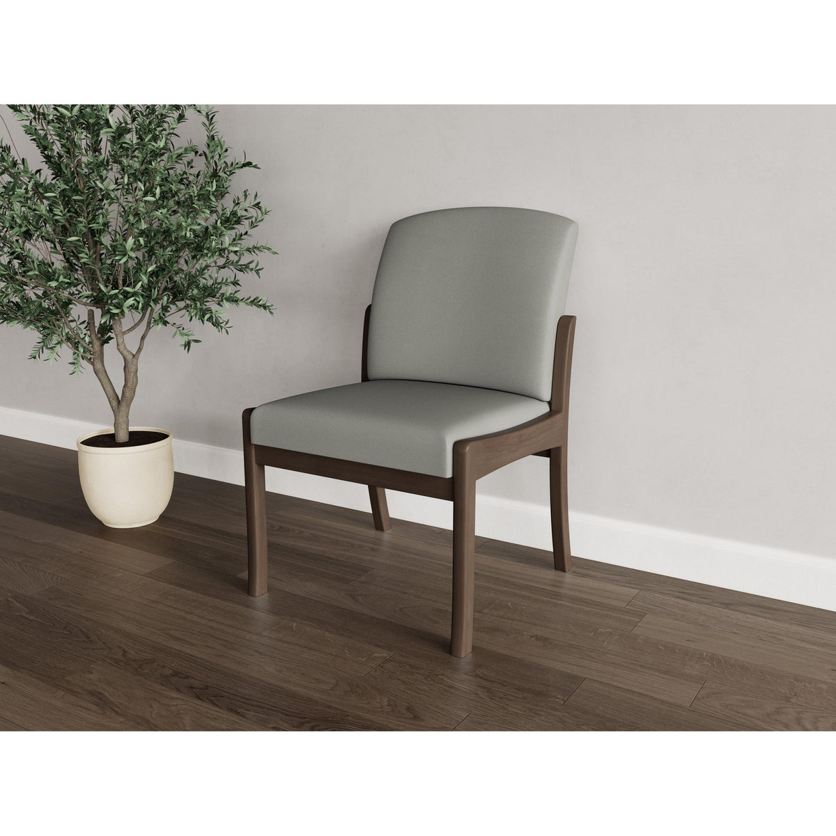 Weston Waiting Reception Armless Guest Chair Wood Frame
