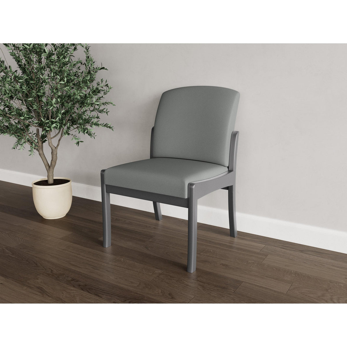 Weston Waiting Reception Armless Guest Chair Wood Frame