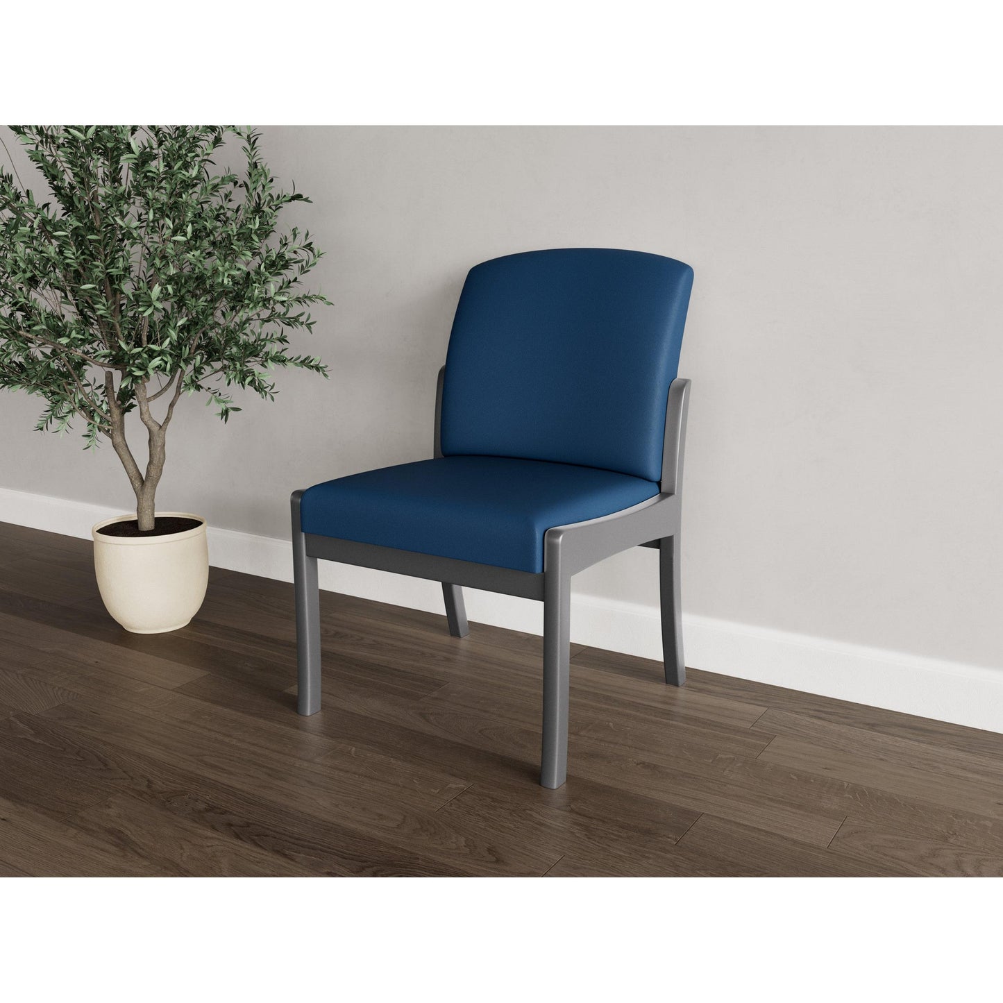 Weston Waiting Reception Armless Guest Chair Wood Frame