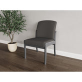 Weston Waiting Reception Armless Guest Chair Wood Frame