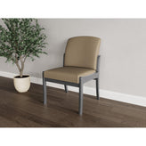 Weston Waiting Reception Armless Guest Chair Wood Frame