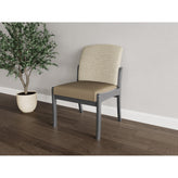 Weston Waiting Reception Armless Guest Chair Wood Frame