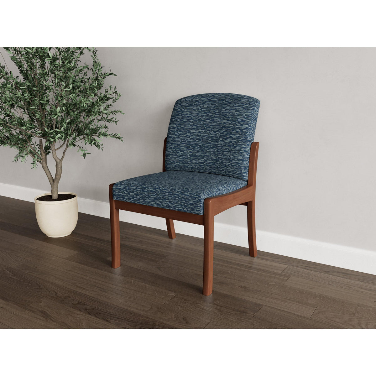Weston Waiting Reception Armless Guest Chair Wood Frame