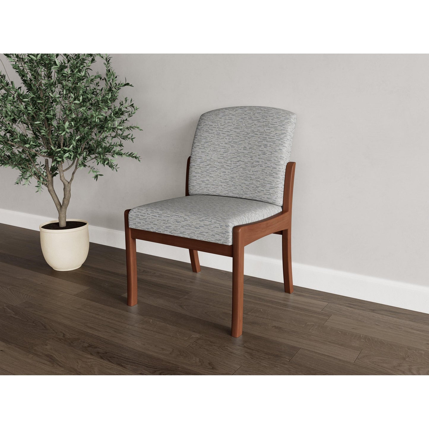 Weston Waiting Reception Armless Guest Chair Wood Frame