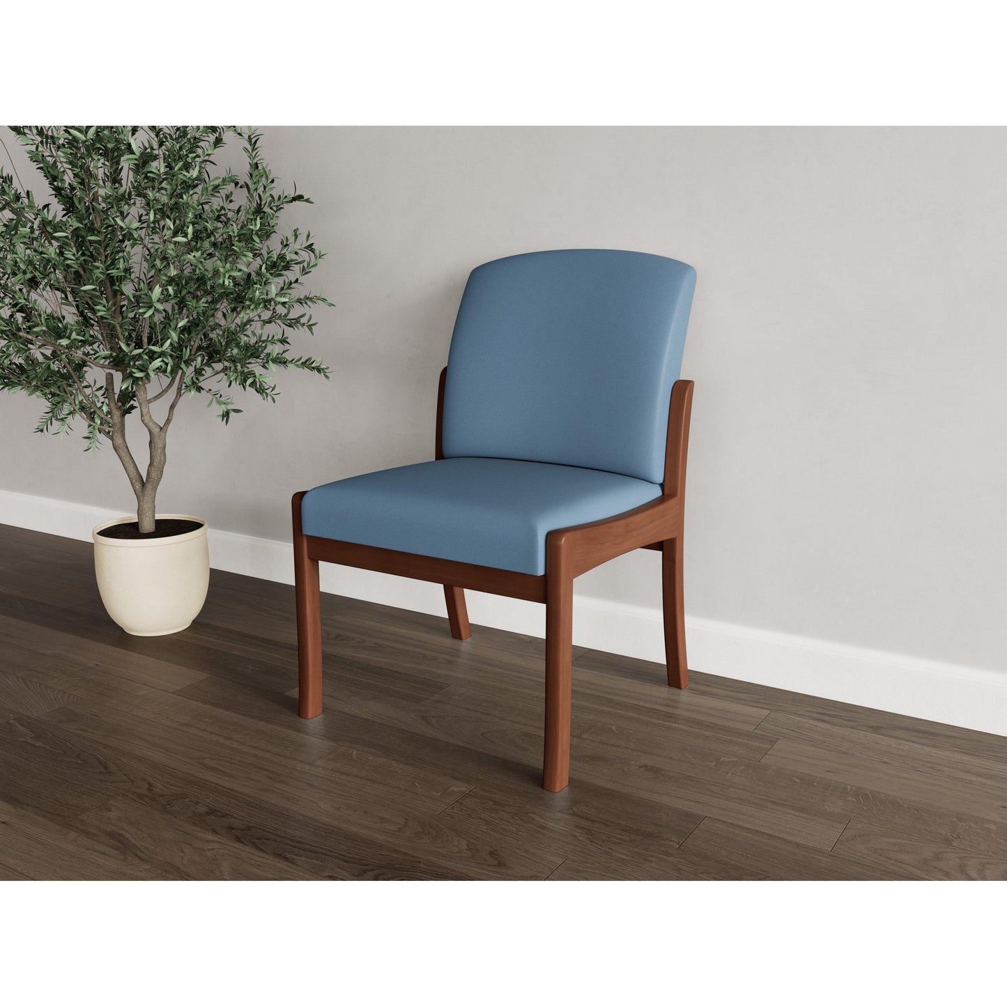 Weston Waiting Reception Armless Guest Chair Wood Frame