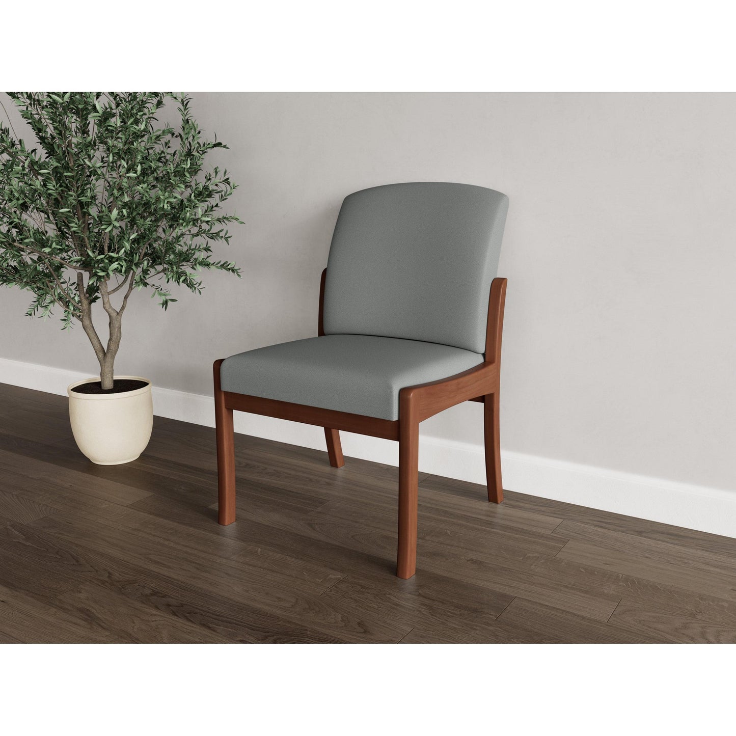 Weston Waiting Reception Armless Guest Chair Wood Frame