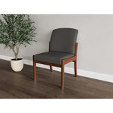 Weston Waiting Reception Armless Guest Chair Wood Frame