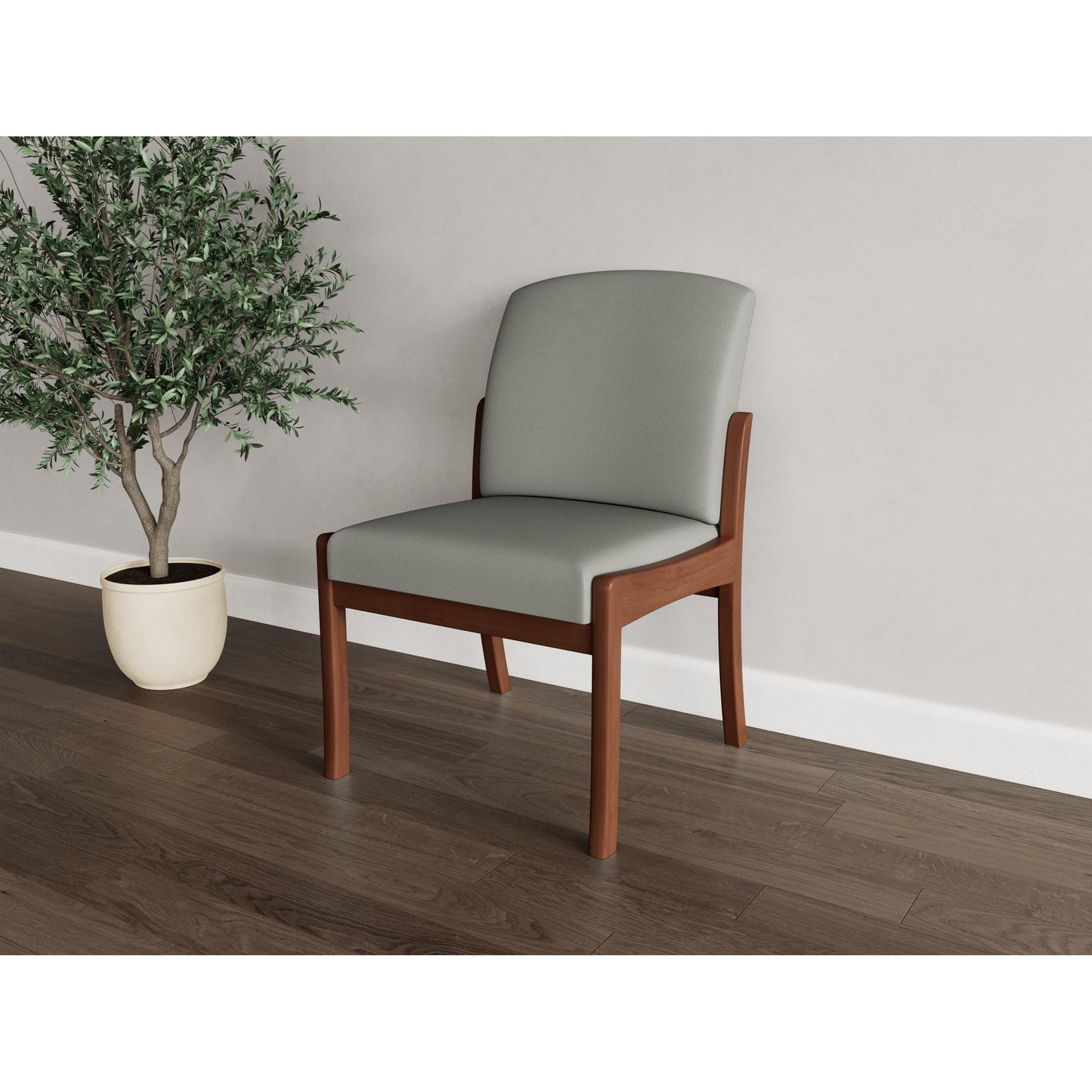 Weston Waiting Reception Armless Guest Chair Wood Frame