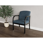 Weston Waiting Reception Wide Guest Chair Wood Frame