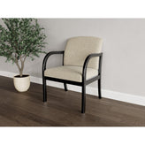 Weston Waiting Reception Wide Guest Chair Wood Frame